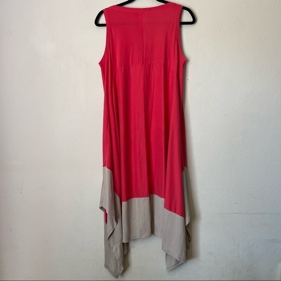 BCBGMaxAzria Mylene Handkerchief Hem Midi Dress in Berry - Picture 5 of 5